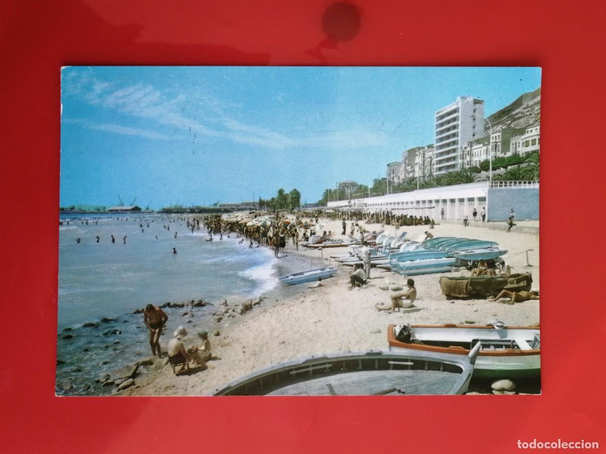 Postales: POSTAL 18551 MAT. 1964-CYP SERIE II N&ordm; 6538 ALICANTE PLAYA POSTIGUET PEDALON BARCO