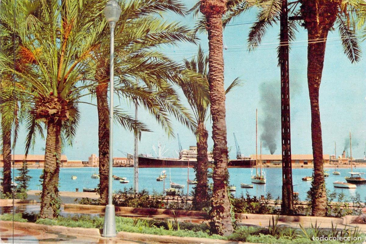 Postales: Postal de Alicante, Explanada de Espa&ntilde;a y Vista del Puerto