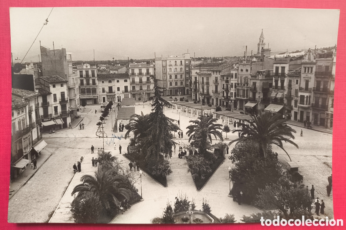 Postales: ALZIRA PLA&Ccedil;A MAJOR POSTAL FOTOGR&Aacute;FICA ALZIRA VALENCIA C. 1955