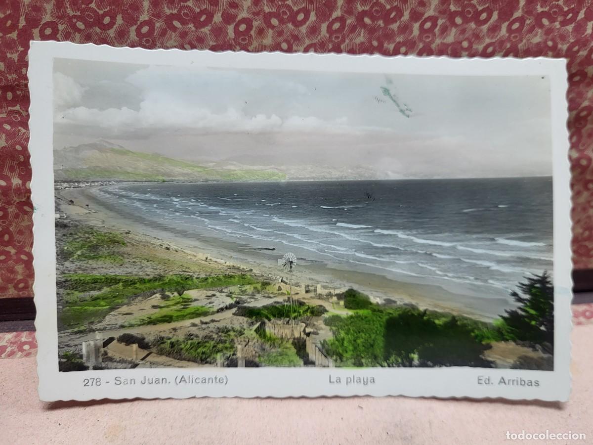 Postales: ANTIGUA POSTAL PLAYA SAN JUAN ALICANTE ARRIBAS 278