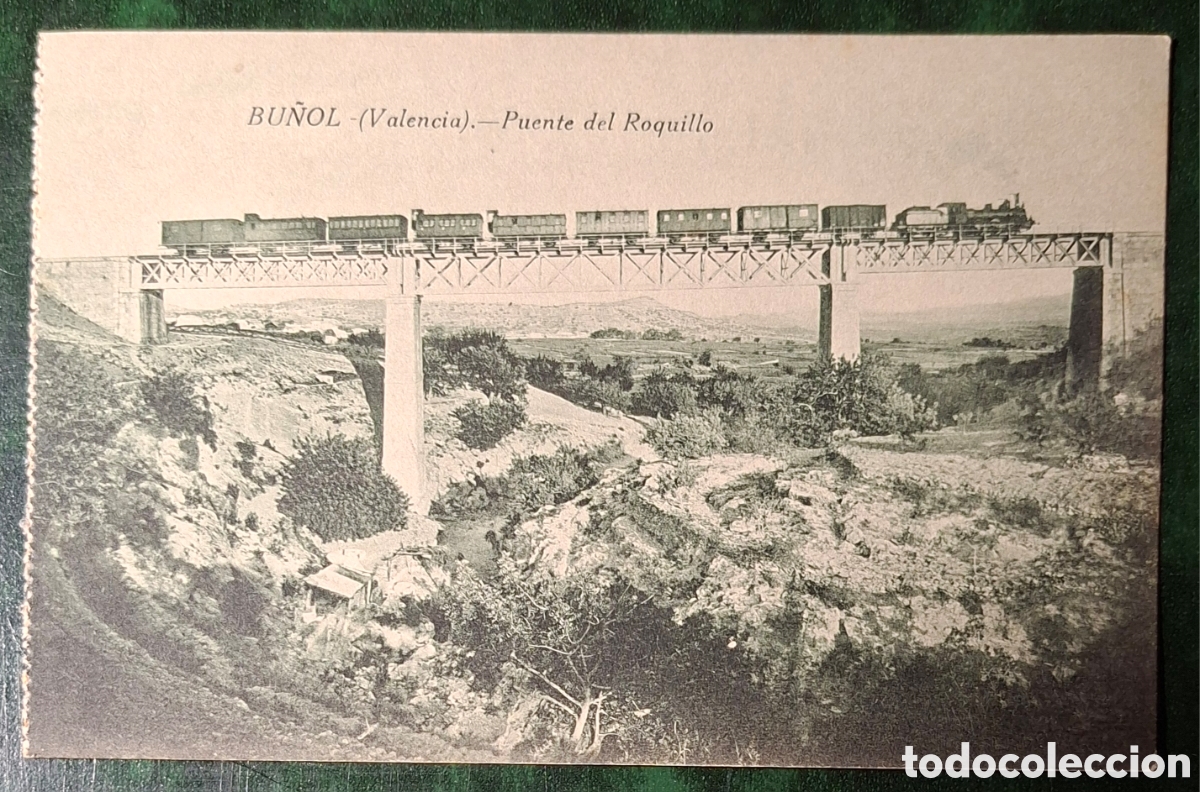 Postales: BU&Ntilde;OL. VALENCIA. PUENTE DEL ROQUILLO. EDICI&Oacute;N DE 1919.