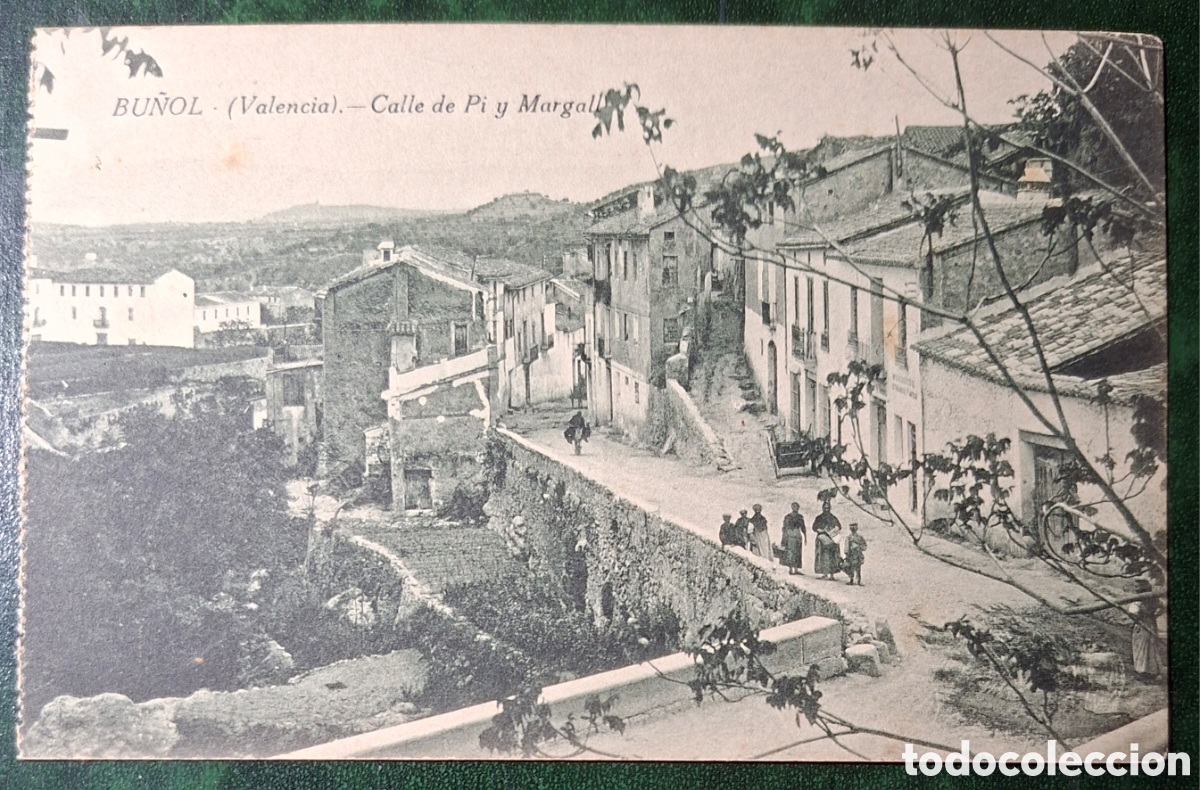 Postales: BU&Ntilde;OL. VALENCIA. CALLE DE PI Y MARGALL. EDICI&Oacute;N DE 1919.