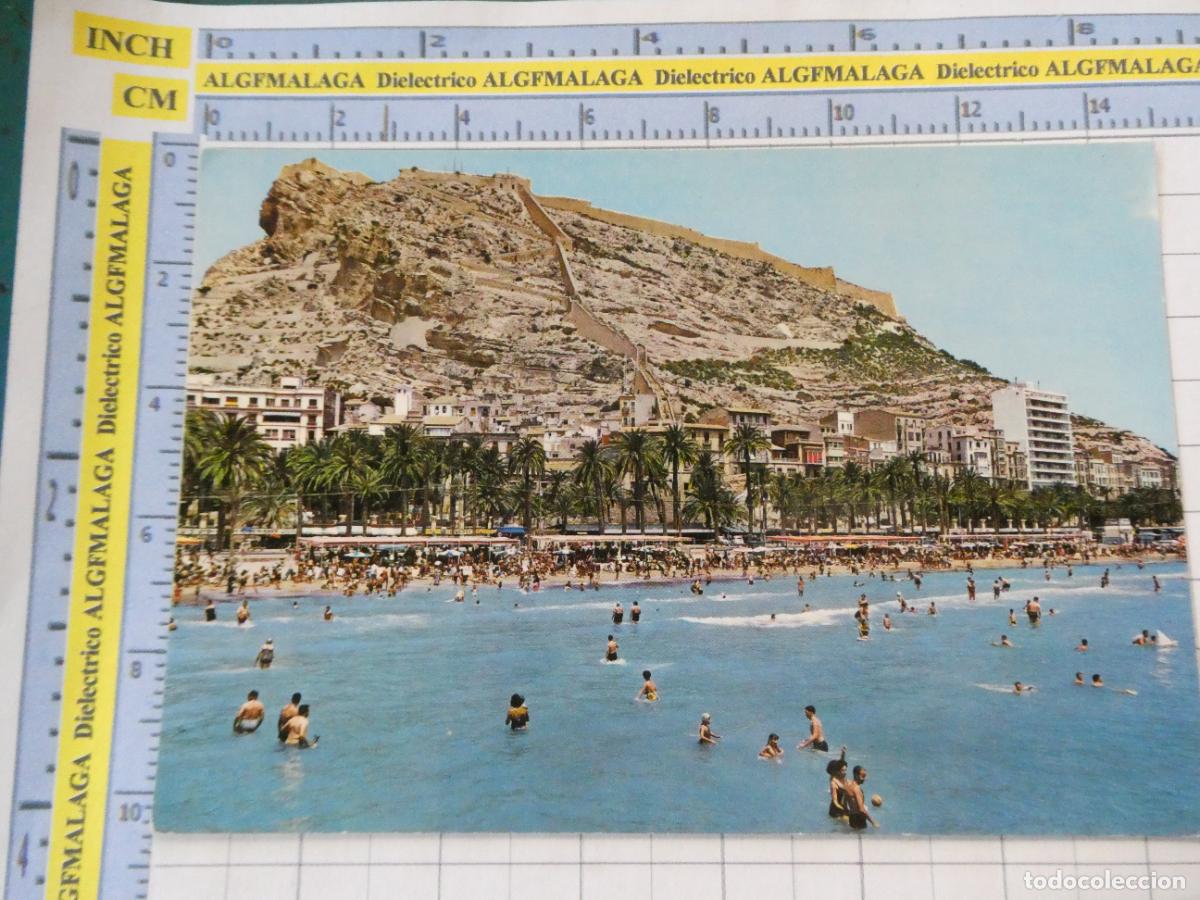 Postales: POSTAL DE ALICANTE. A&Ntilde;O 1964. PLAYA DEL POSTIGUET CASTILLO SANTA B&Aacute;RBARA 29 GARRABELLA. 1384