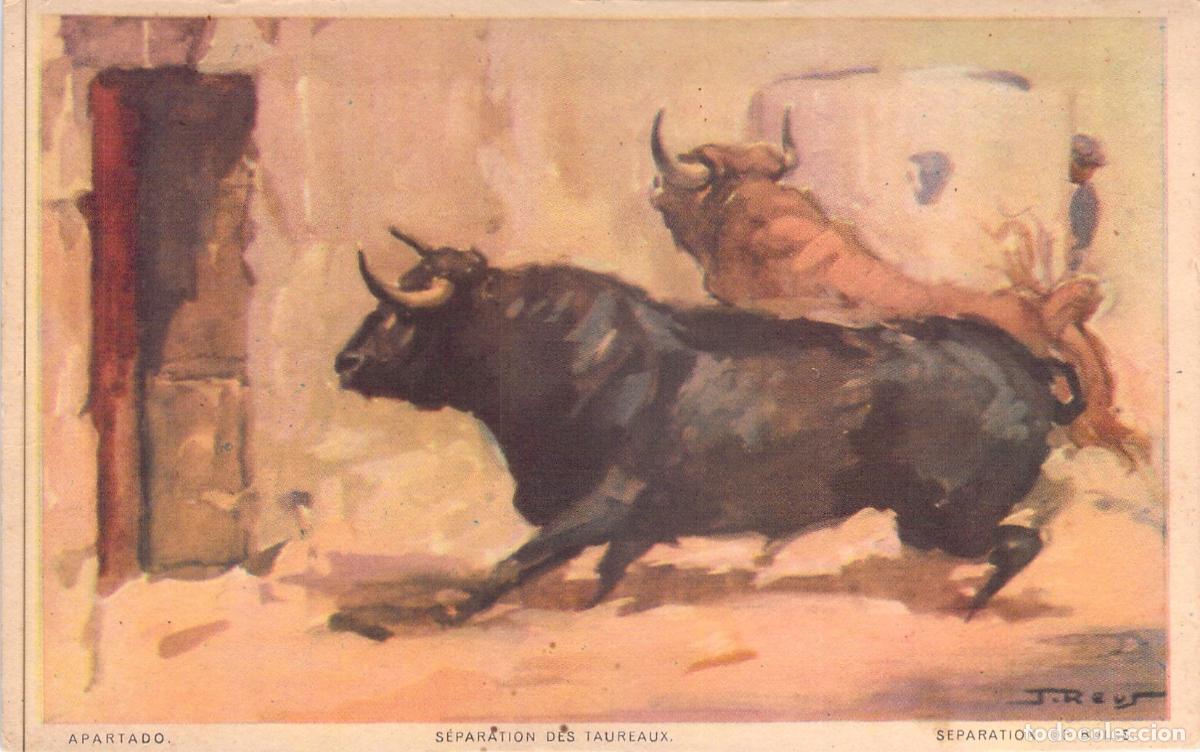 Postales: Postal de Tauromaquia 'Apartado' - Pintura de J. Reus, Litograf&iacute;a Ortega