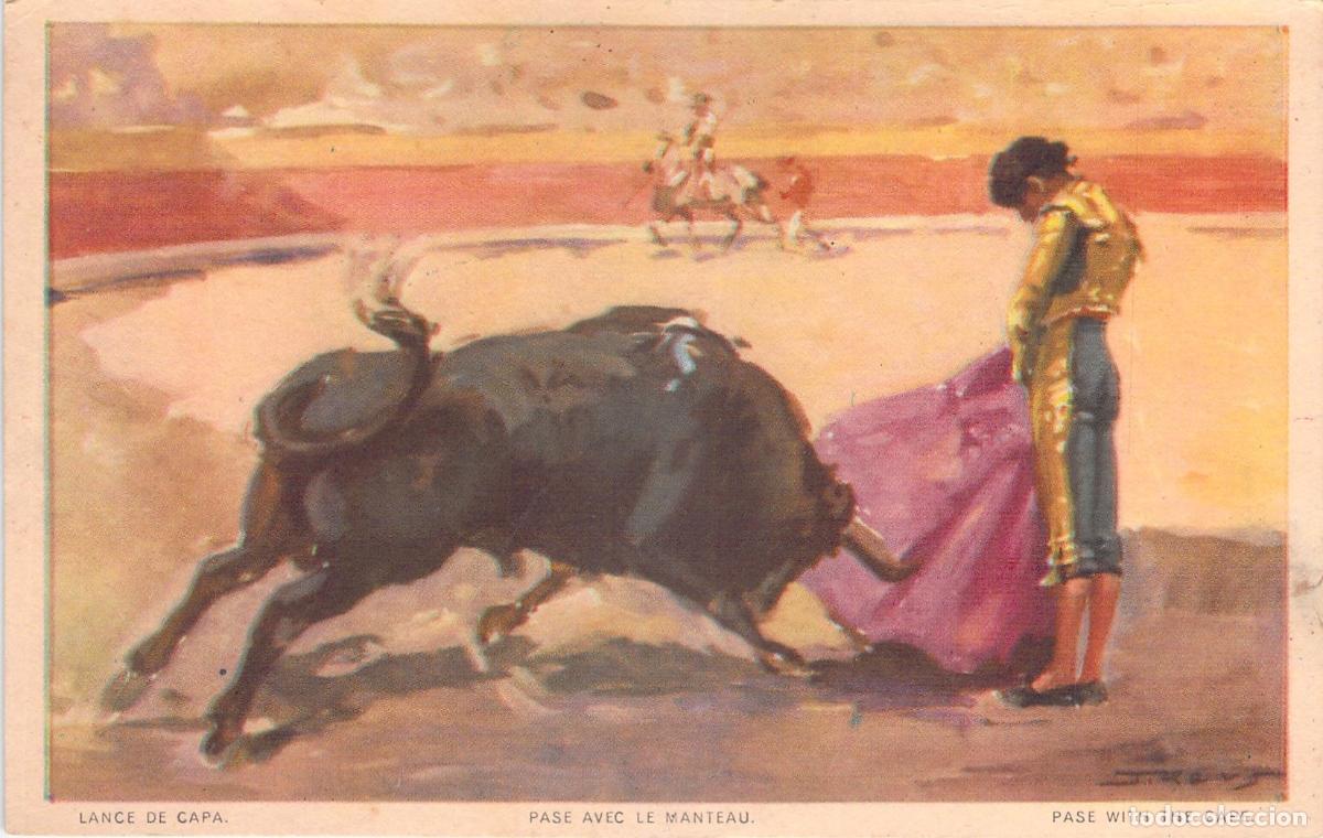Postales: Postal Tauromaquia Lance de Capa Pintura de Juan Reus