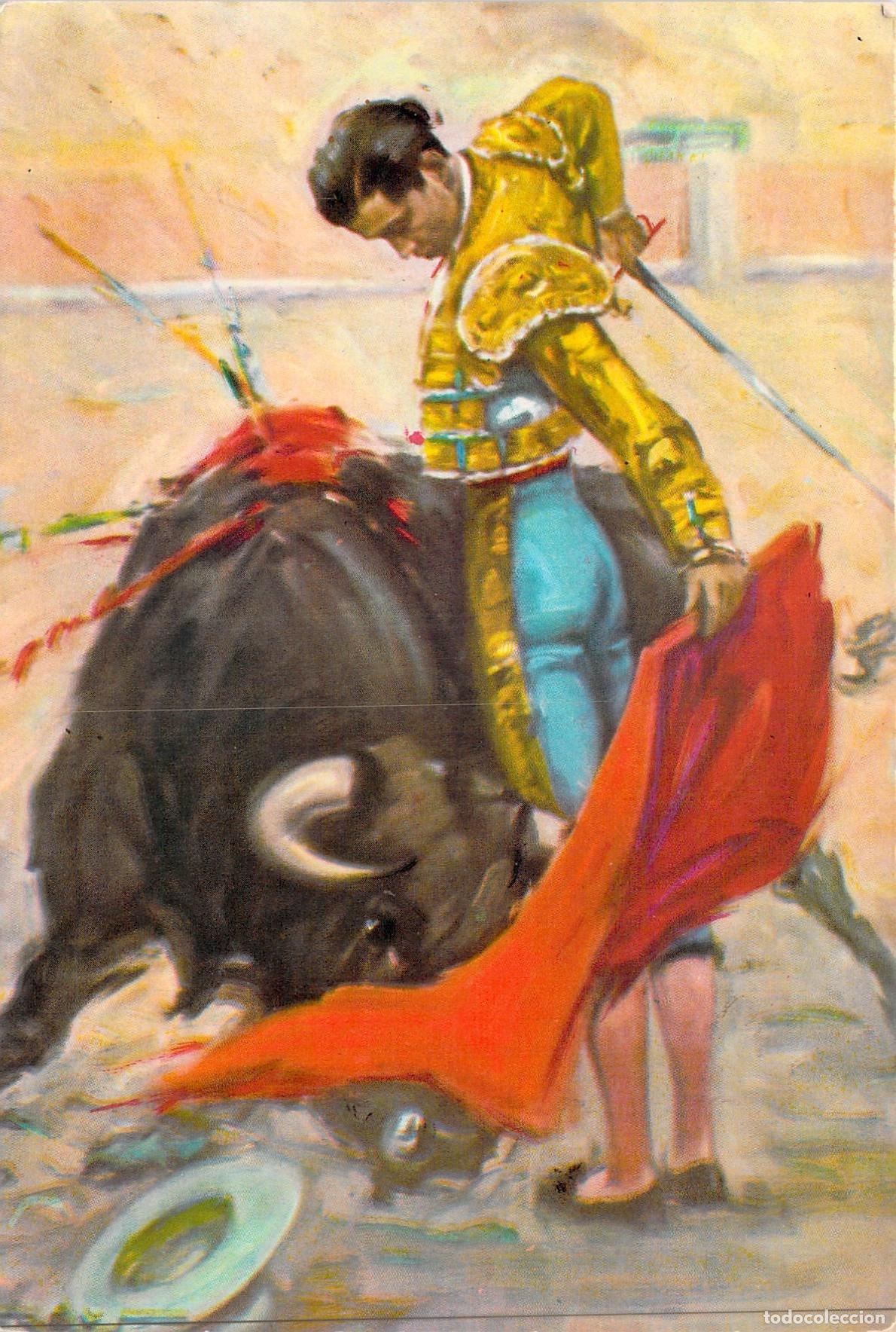 Postales: Postal Tauromaquia Natural Ce&ntilde;ido Ilustraci&oacute;n Ortega S.A.