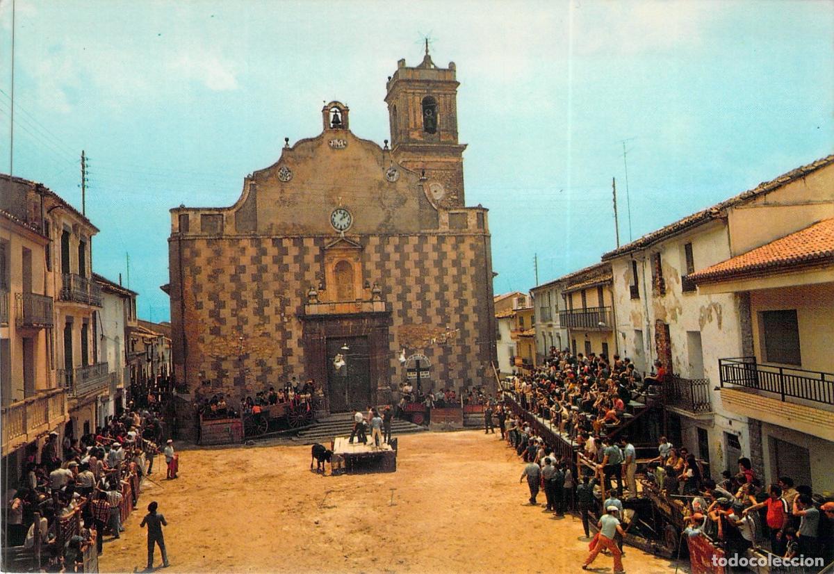 Postales: Postal Siete Aguas Valencia Plaza con Toros e Iglesia