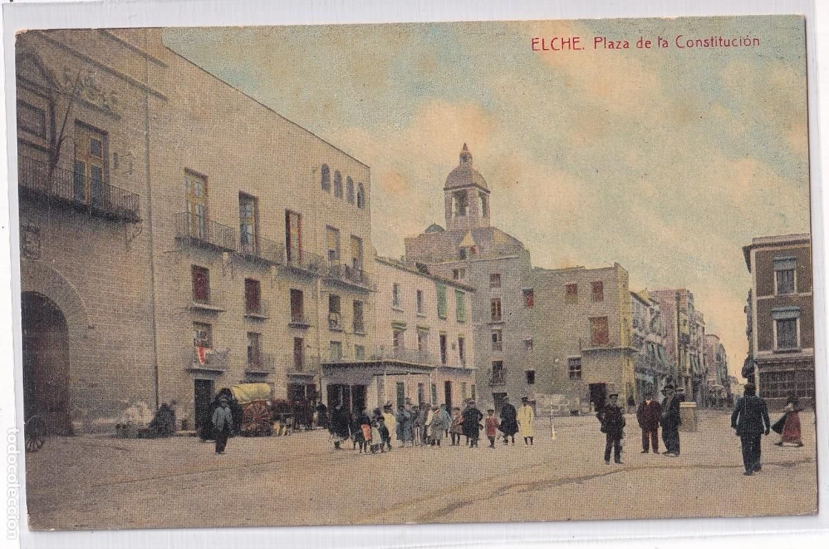 Postales: Elche. Plaza de la Constituci&oacute;n. Thomas Madrid. Sin circular