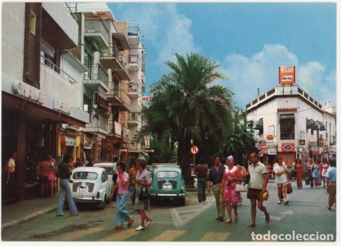 Postales: em04595 benidorm calle mercado 1974 perla n&ordm;1547 sc seat 600 agfa hertz