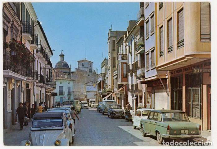 Postales: em04598 utiel calle canonigo mu&ntilde;oz 1967 jdp n&ordm;7 sc 2cv seat 1500 renault 4 vespa