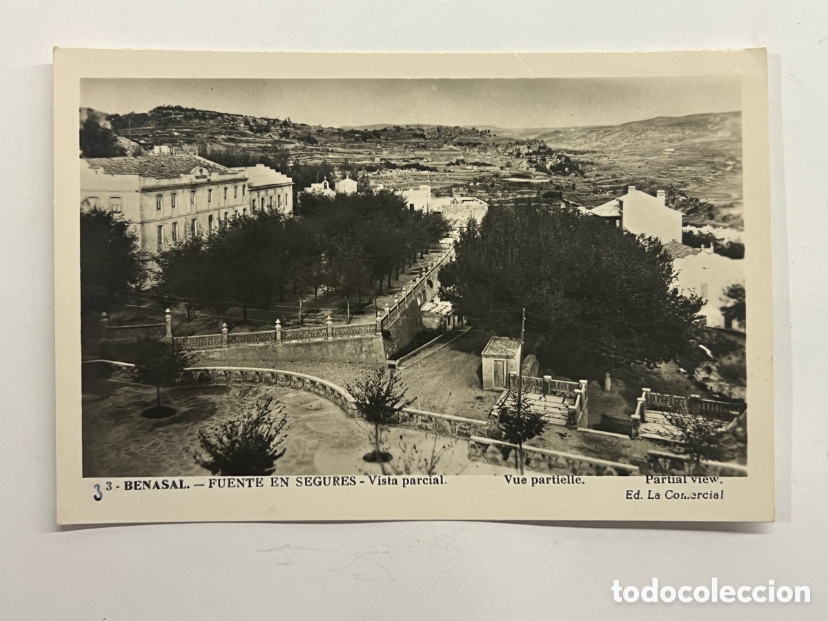 Postales: BENASAL (Castell&oacute;n) Postal No.3, FUENTE EN SEGURES - Vista parcial. Ed. La Comercial