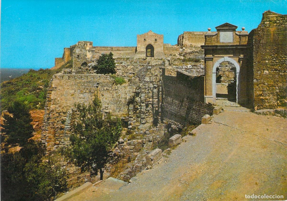Postales: Postal del Castillo de Sagunto y Puerta de la Almenara, Valencia