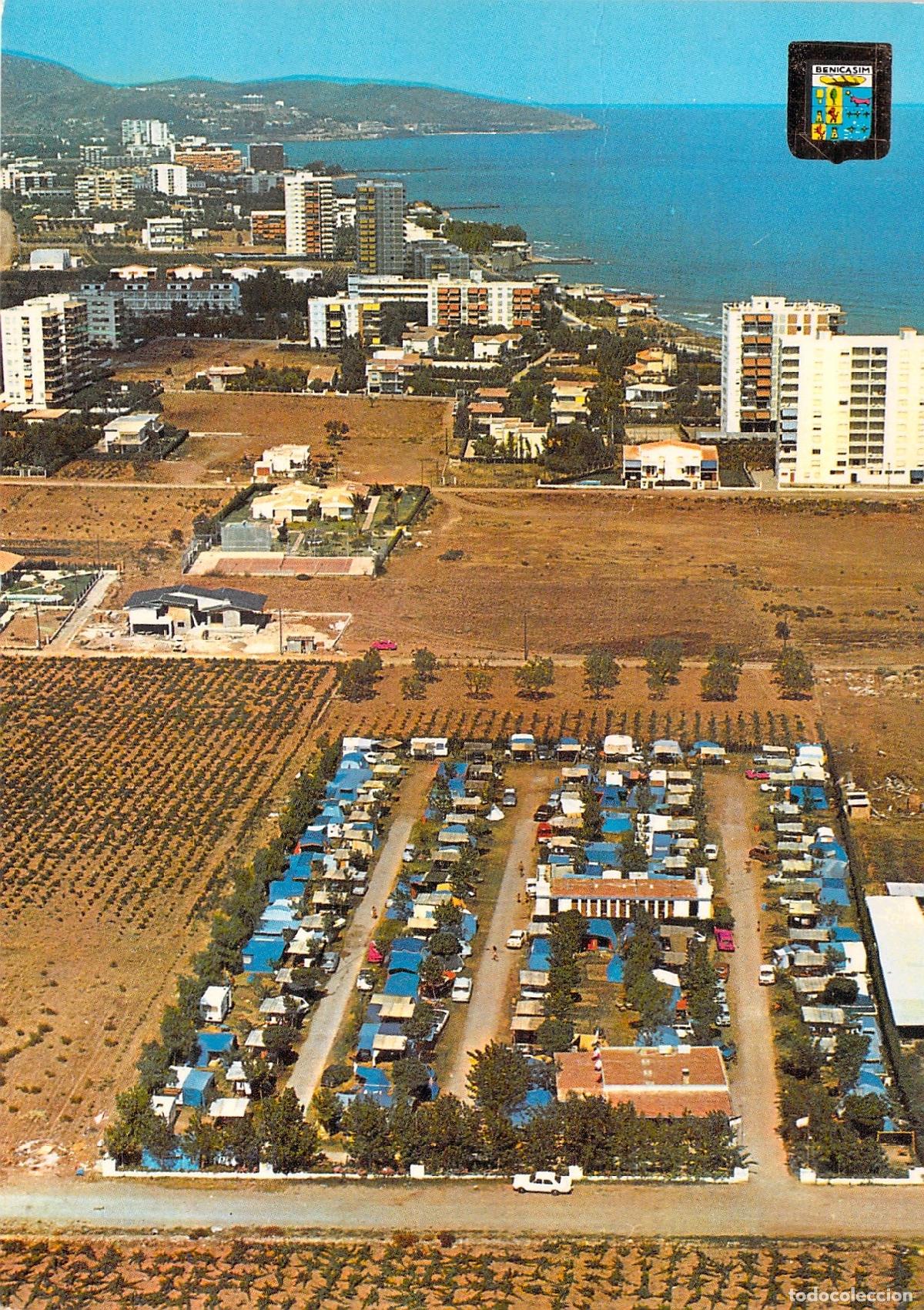 Postales: Postal de Vista A&eacute;rea del Camping Florida en Benicasim, Castell&oacute;n