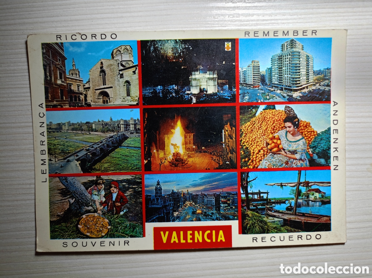 Postales: Valencia antigua postal varios aspectos a&ntilde;os 60