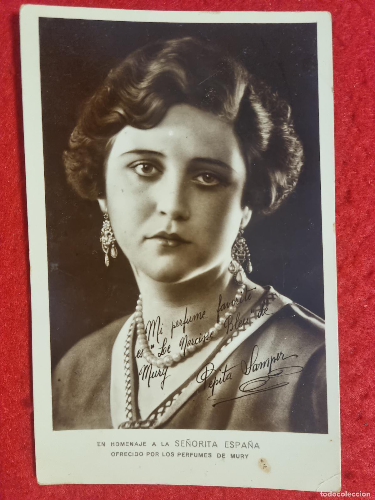Postales: POSTAL HOMENAJE A MIS ESPA&Ntilde;A PEPITA SAMPER PERFUMES DE MURY VALENCIA ORIGINAL P2501