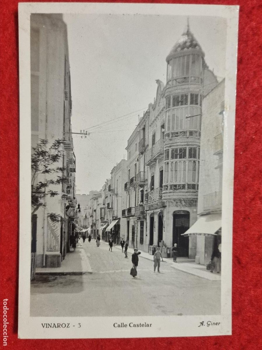 Postales: POSTAL VINAROZ CASTELLON IGLESIA CALLE CASTELAR A GINER FOTOGRAFICA ORIGINAL P2594