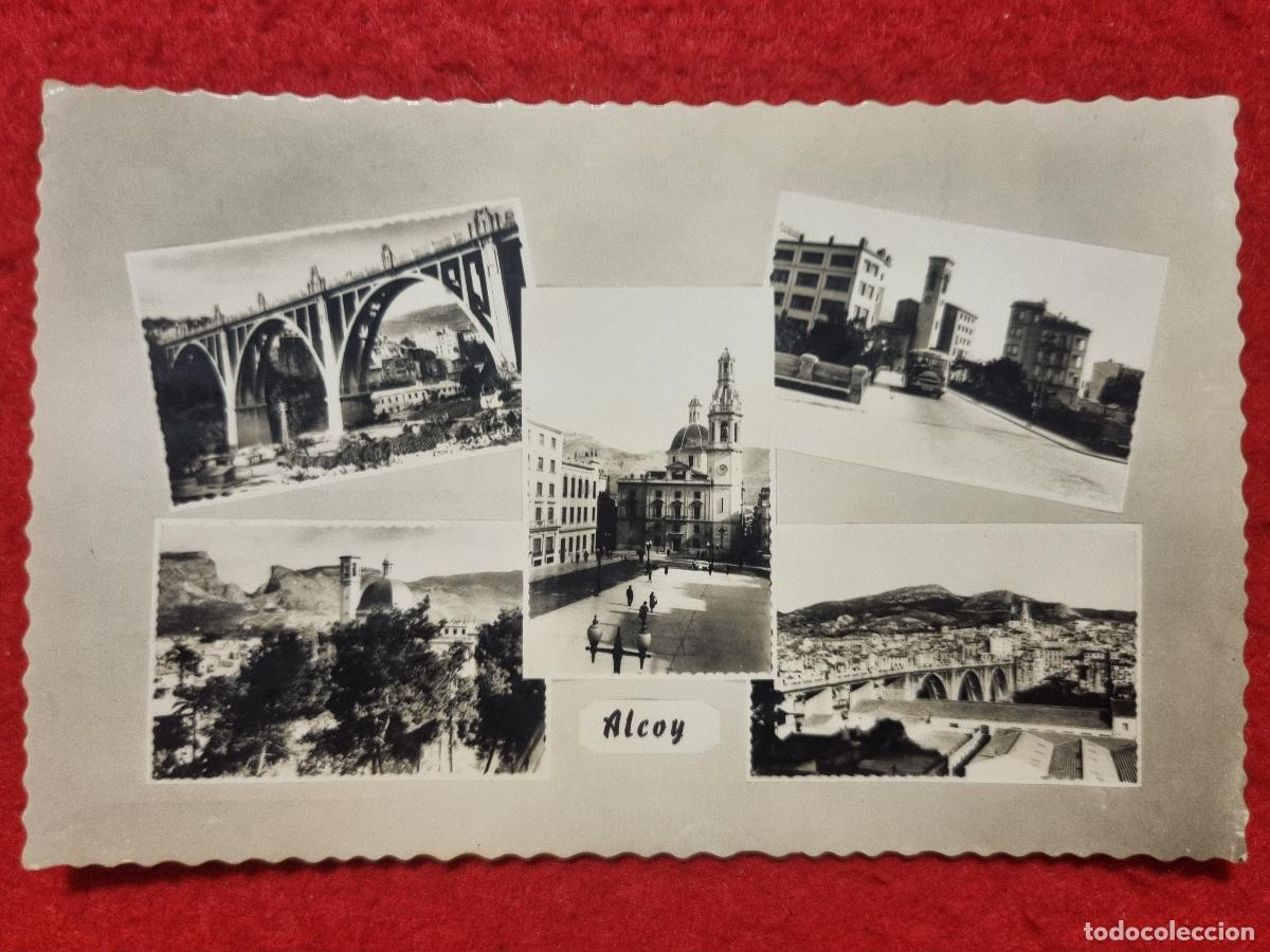 Postales: POSTAL ALCOY ALICANTE 5 VISTAS FOTOGRAFICA ORIGINAL P2596