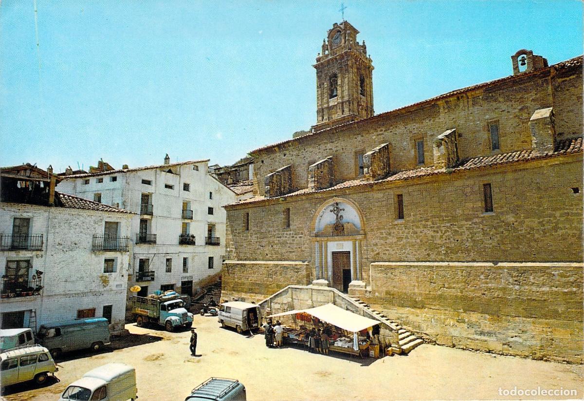 Postales: Postal de Ademuz: Plaza del Arrabal e Iglesia Parroquial