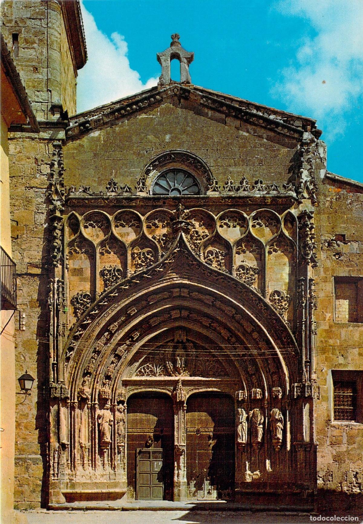 Postales: Postal de la Portada de la Iglesia del Salvador en Requena