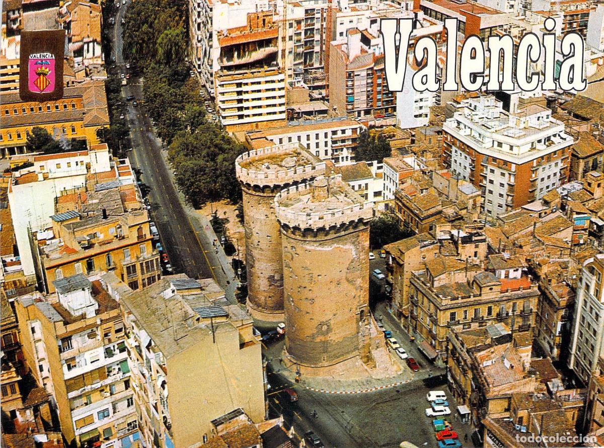 Postales: Postal de la Vista A&eacute;rea de las Torres de Quart en Valencia