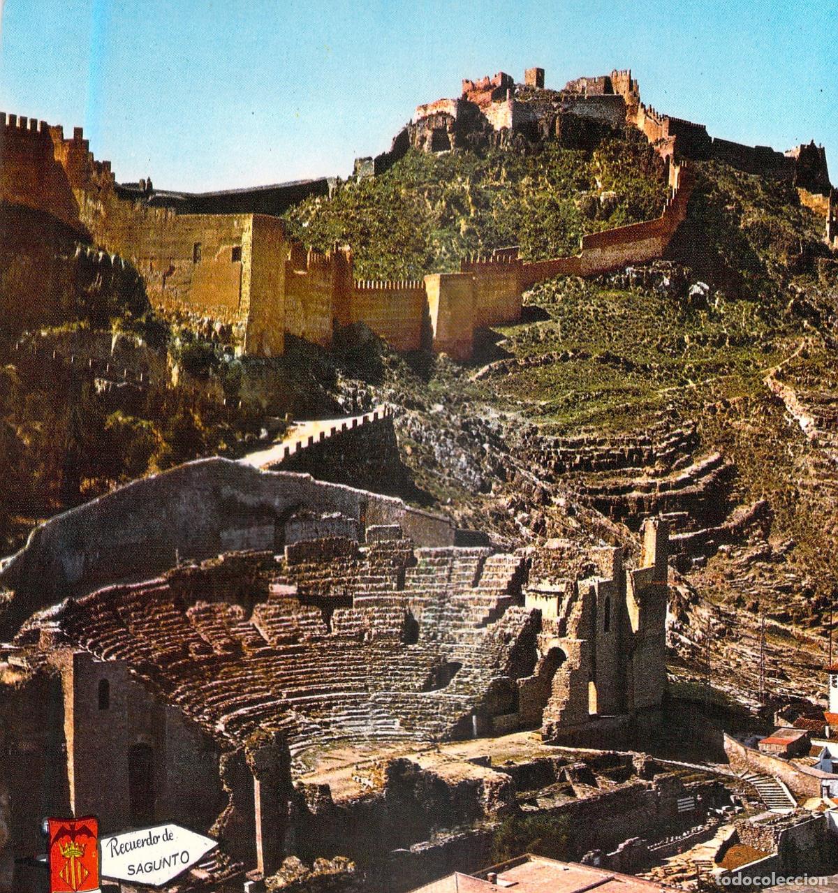 Postales: Postal de Sagunto: Teatro Romano y Castillo, Valencia