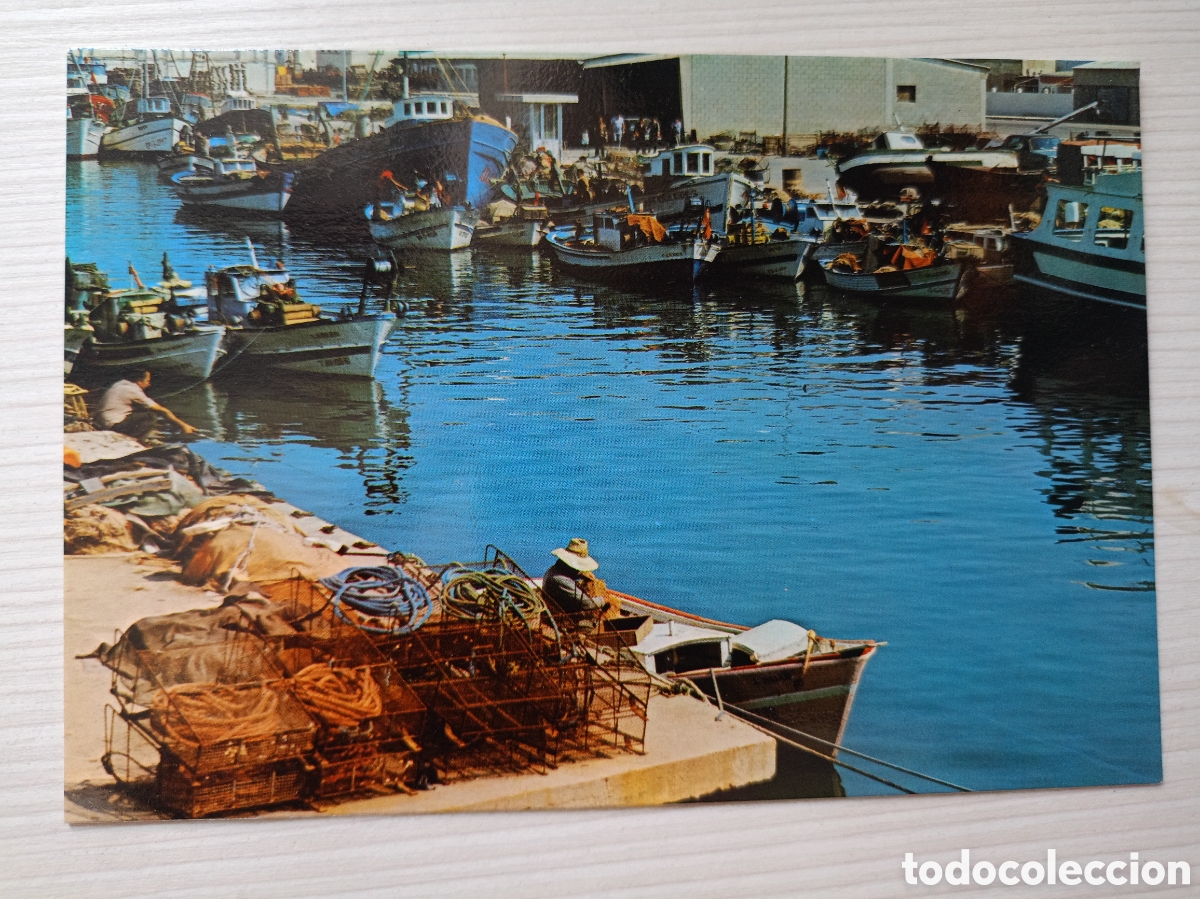 Postales: Gand&iacute;a Valencia desembocadura r&iacute;o San Nicol&aacute;s y puerto antigua postal a&ntilde;os 60 sin uso