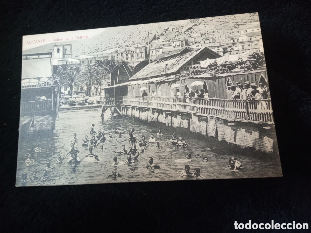 Postales: Antigua postal fotogr&aacute;fica de Alicante, Ba&ntilde;os de la Estrella