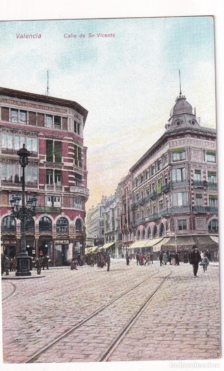 Postales: Valencia Calle de San Vicente. Edici&oacute;n F. C. Valencia n&ordm; 20. Sin circular