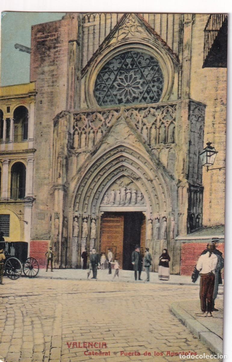 Postales: Valencia Catedral. Puerta de los ap&oacute;stoles . Colecci&oacute;n E B P Sin circular.