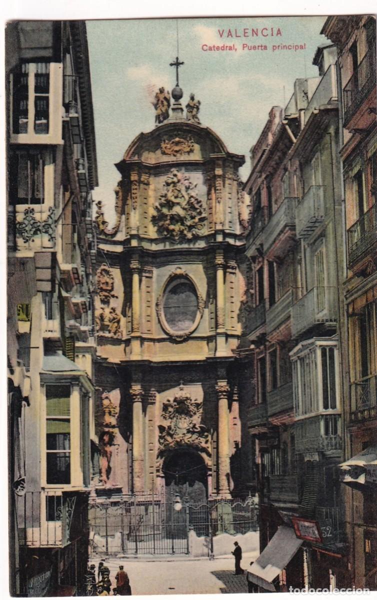 Postales: Valencia Catedral. Puerta principal . Colecci&oacute;n E B P Sin circular.