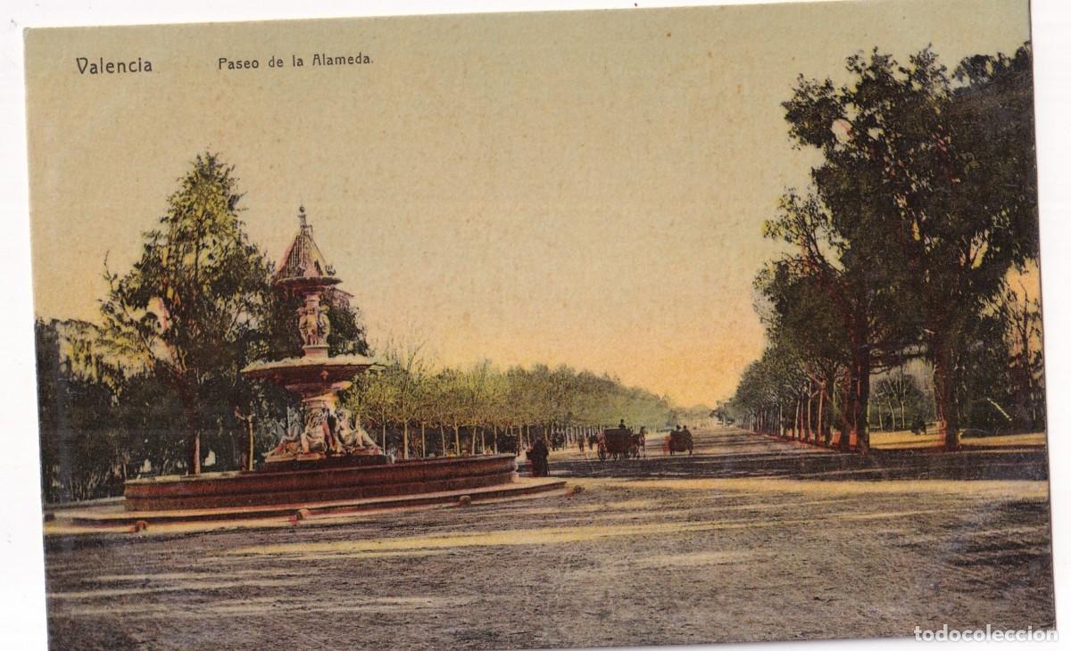 Postales: Valencia. Paseo de la Alameda. No figura editor. Sin circular.