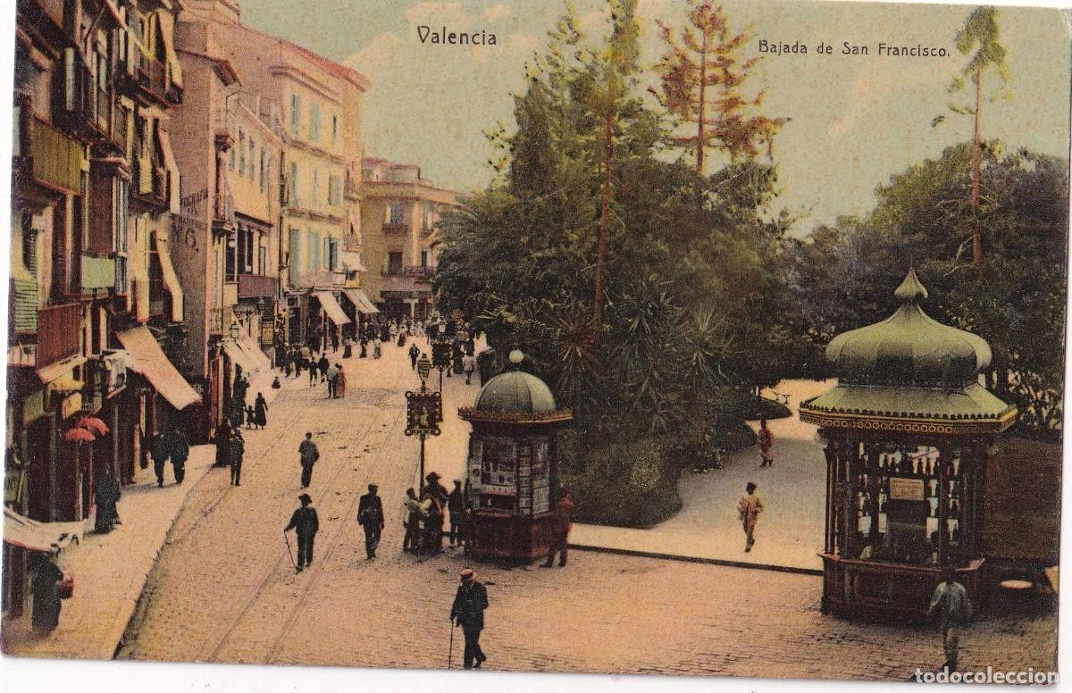 Postales: Valencia. Bajada de San Francisco. No figura editor. Sin circular.