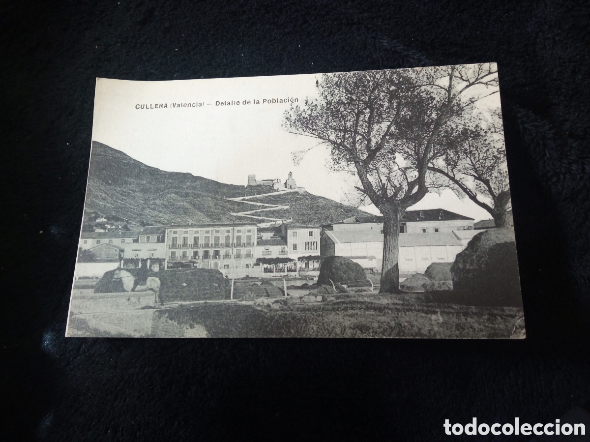 Postales: Antigua postal fotogr&aacute;fica de Cullera, Detalle de la poblaci&oacute;n