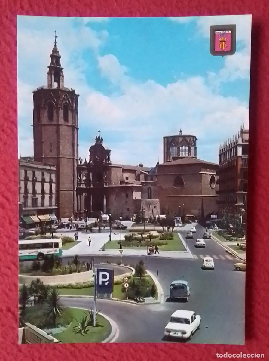 Postales: POSTAL POST CARD VALENCIA PLAZA DE ZARAGOZA CATEDRAL EL MIGUELETE..PLACE..SQUARE..SPAIN..COCHES CARS