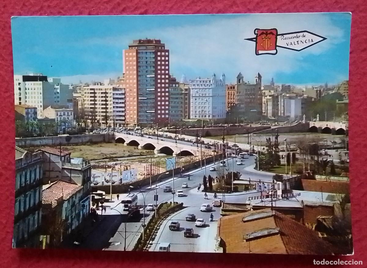 Postales: POSTAL POST CARD VALENCIA PLAZA ARAG&Oacute;N PLACE SQUARE..SPAIN ESPAGNE SPANIEN...PUENTE..COCHES..SPAGNA.