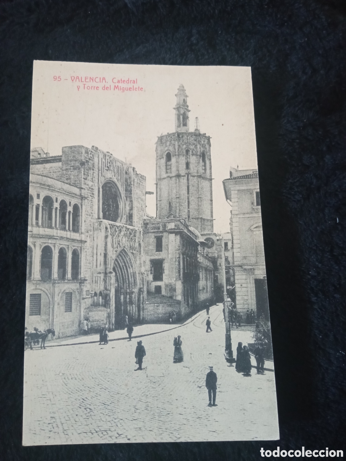 Postales: Antigua postal fotogr&aacute;fica Valencia, Catedral y Torre del Miguelete