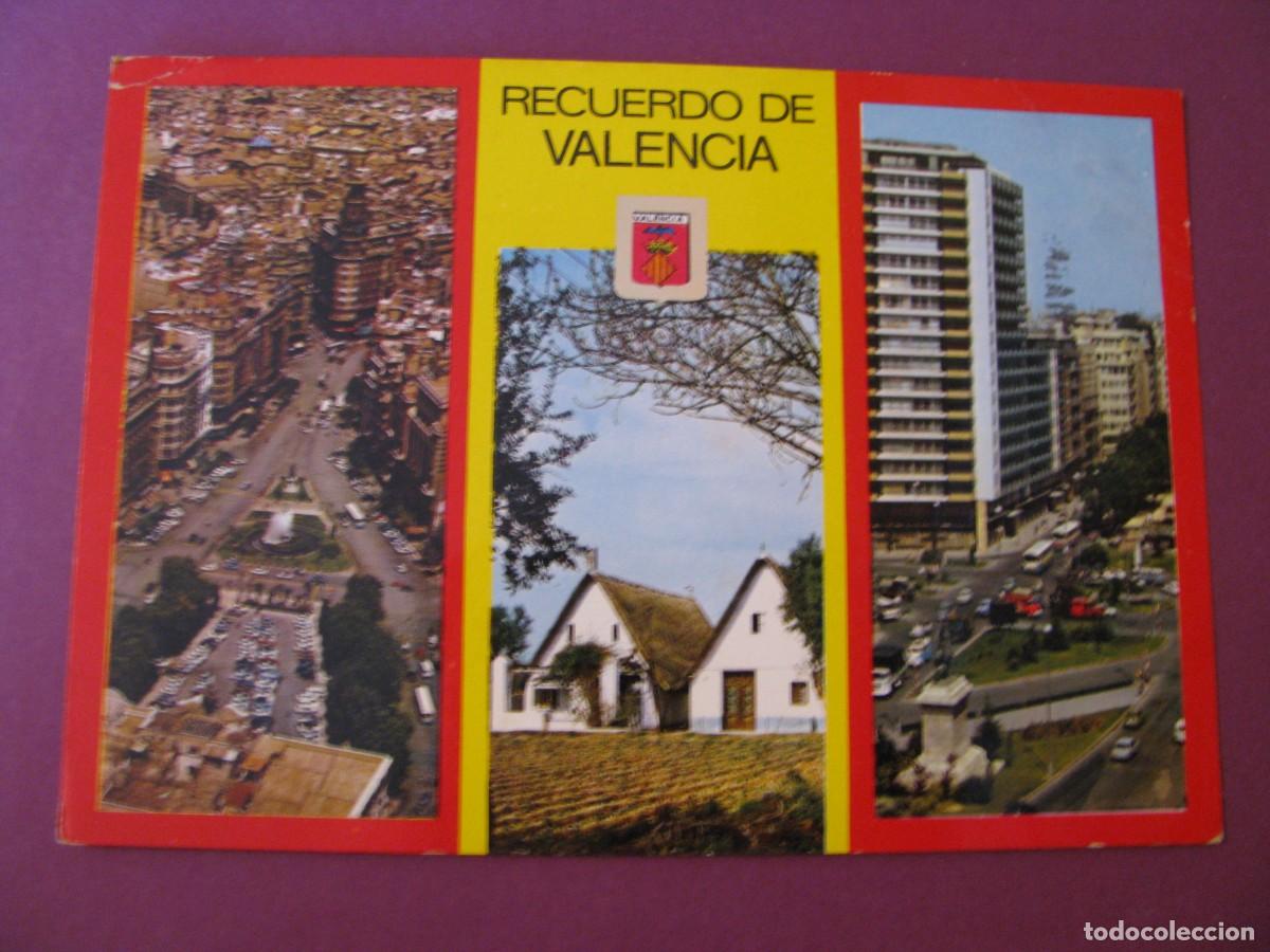 Postales: POSTAL DE VALENCIA. PLAZA DEL CAUDILLO, BARRACAS TIPICAS, PLAZA DE ESPA&Ntilde;A. SUBIRATS CASANOVAS