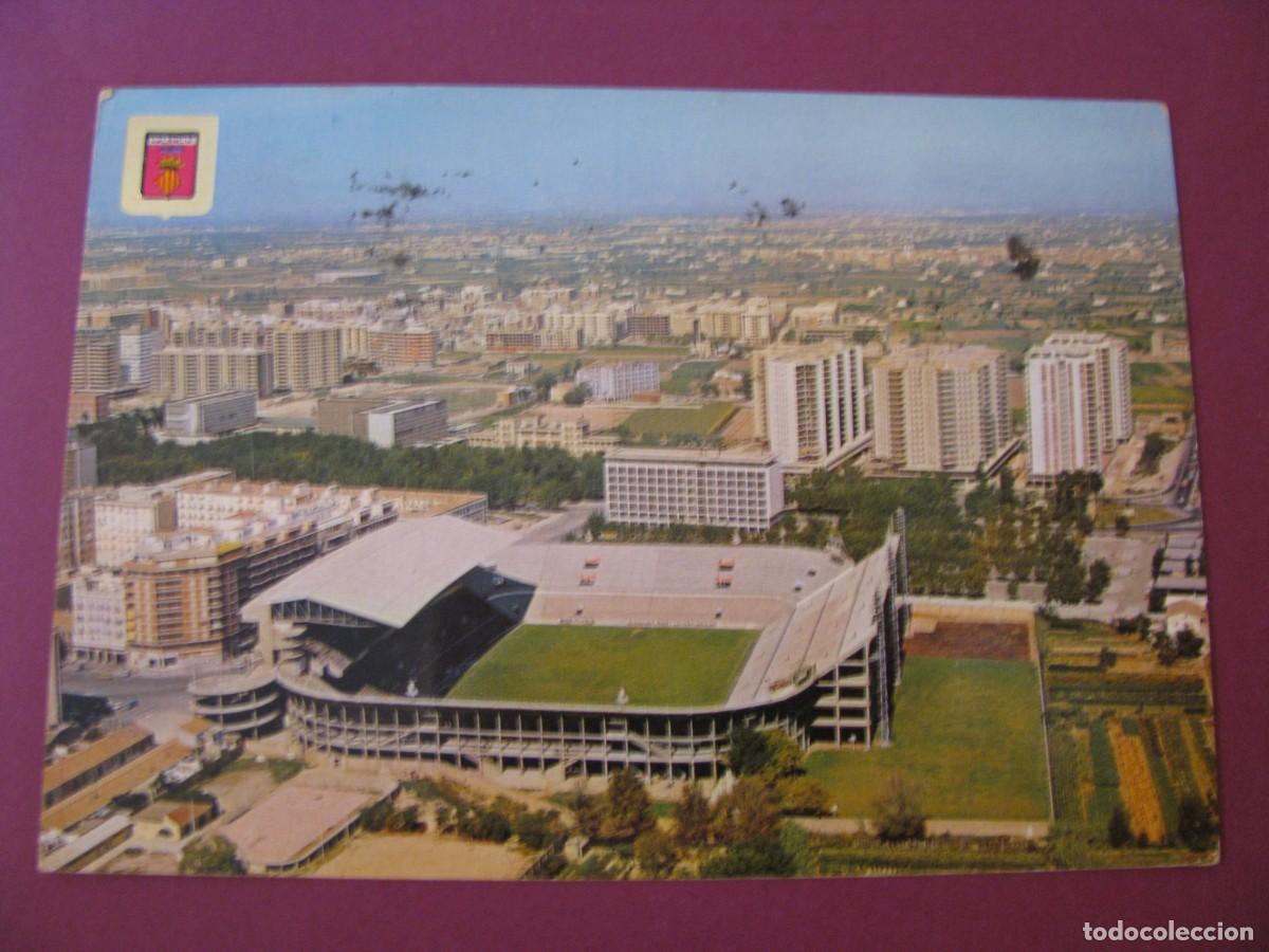 Postales: POSTAL DE VALENCIA. VISTA AEREA. ESTADIO MESTALLA. SUBIRATS CASANOVAS 1224. CIRCULADA