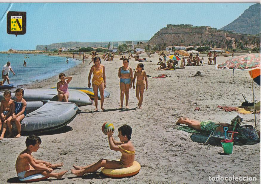 Postales: DENIA (ALICANTE) PLAYA - ESCUDO DE ORO N&ordm;28 - ESCRITA