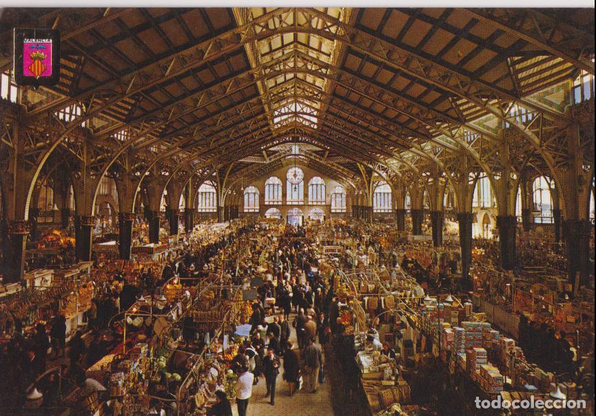 Postales: VALENCIA, MERCADO CENTRAL, INTERIOR - ESCUDO DE ORO N&ordm;1008 - S/C