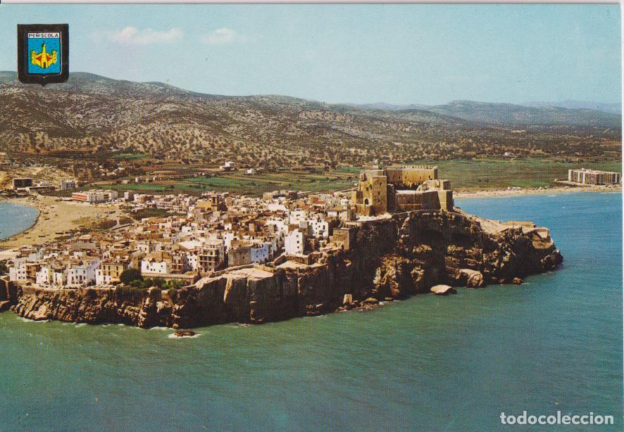 Postales: PE&Ntilde;ISCOLA (CASTELL&Oacute;N) VISTA GENERAL - ESCUDO DE ORO N&ordm;29 - CIRCULADA 1968