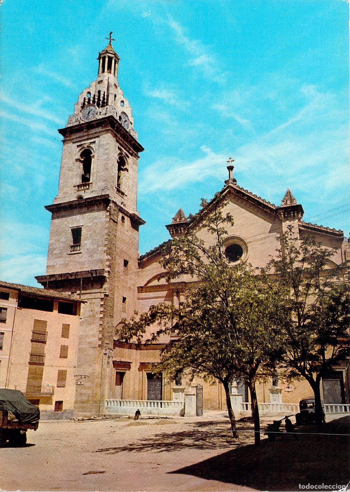 Postales: Postal de la Fachada Principal de la Colegiata de J&aacute;tiva, Valencia
