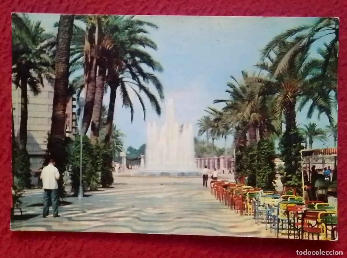 Postales: POSTAL POST CARD ALICANTE EXPLANADA DE ESPA&Ntilde;A AL FONDO FUENTE LUMINOSA SPAIN ESPAGNE FONTAINE SPAGNA