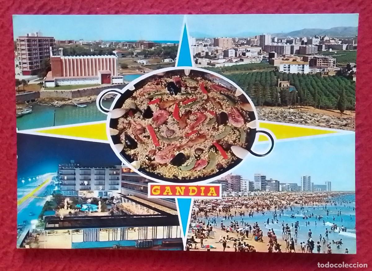 Postales: POSTAL POST CARD GAND&Iacute;A VALENCIA SPAIN ESPAGNE SPANIEN SPAGNA BELLEZAS DE LA CIUDAD PAELLA ARROZ...