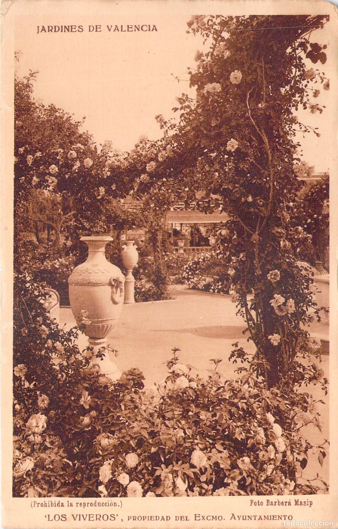 Postales: Postal Jardines de Viveros Valencia Foto Barber&aacute; Masip