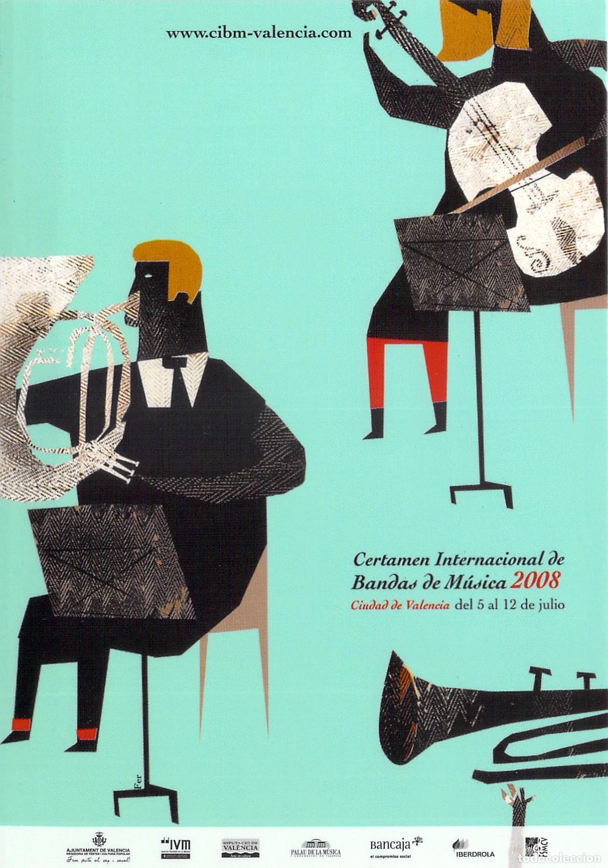 Postales: Postal del Certamen Internacional de Bandas de M&uacute;sica de Valencia