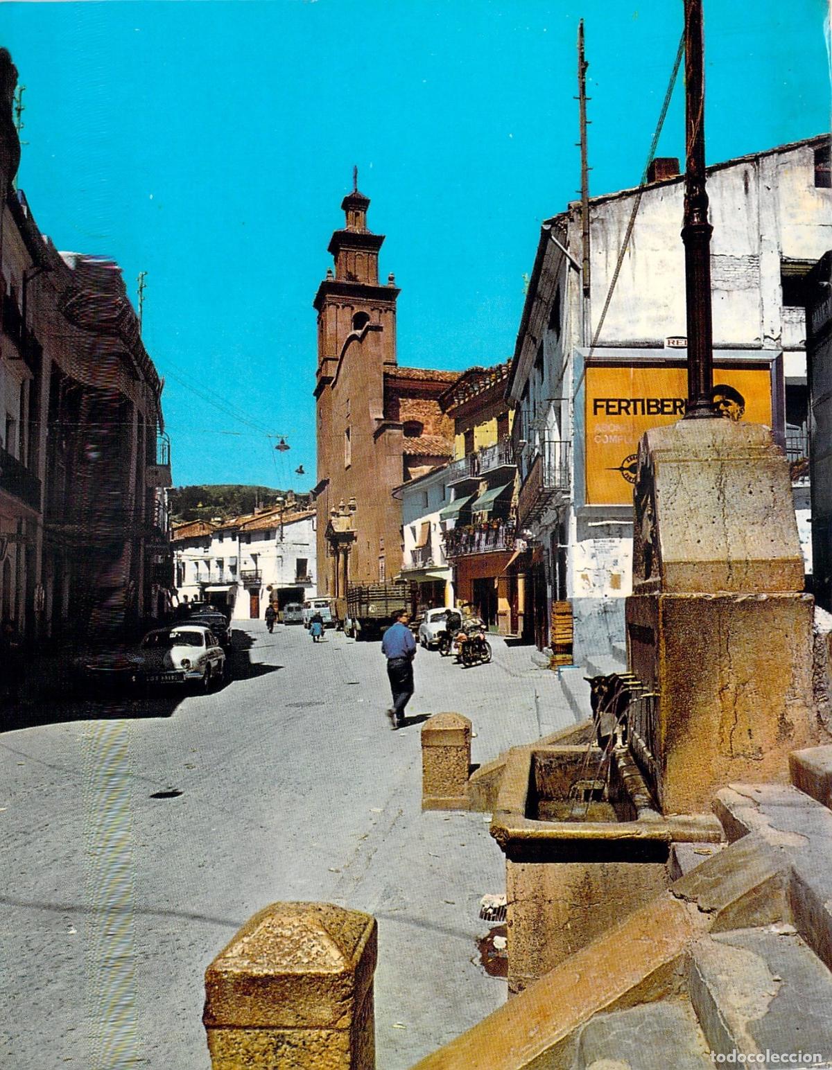 Postkarten: Postal de Bu&ntilde;ol, Valencia - Calle del Cid e Iglesia de San Pedro