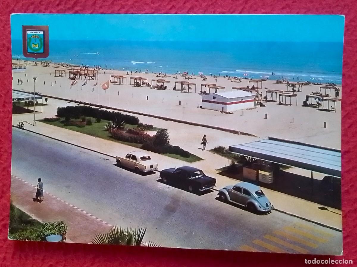 Postales: ANTIGUA POSTAL POST CARD DE GAND&Iacute;A VALENCIA SPAIN ESPAGNE SPANIEN PLAYA BEACH PLAGE STRAND..COCHES..