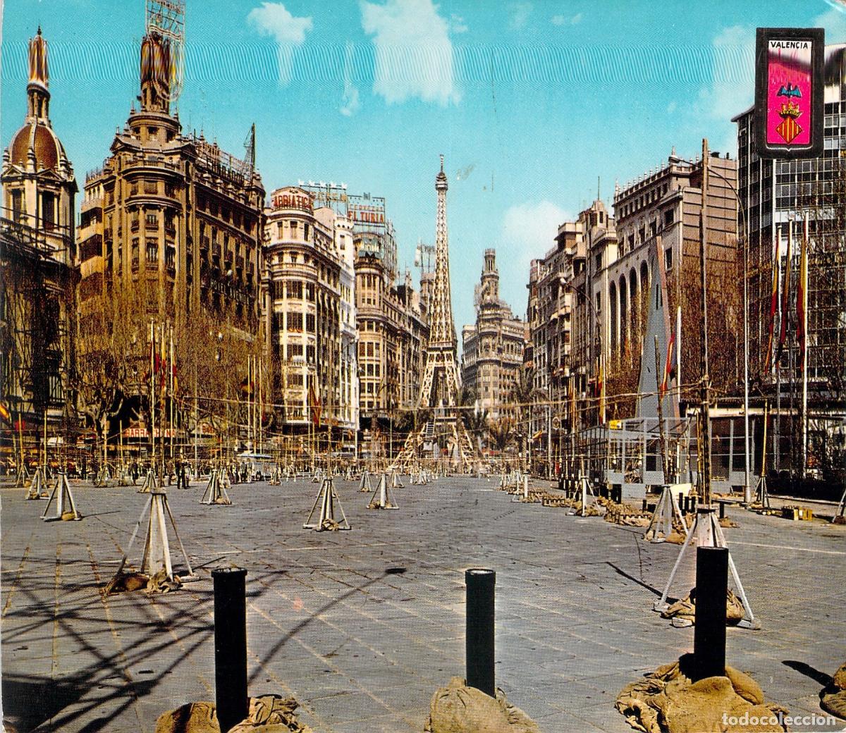 Postales: Postal de Valencia Plaza del Caudillo en Fallas