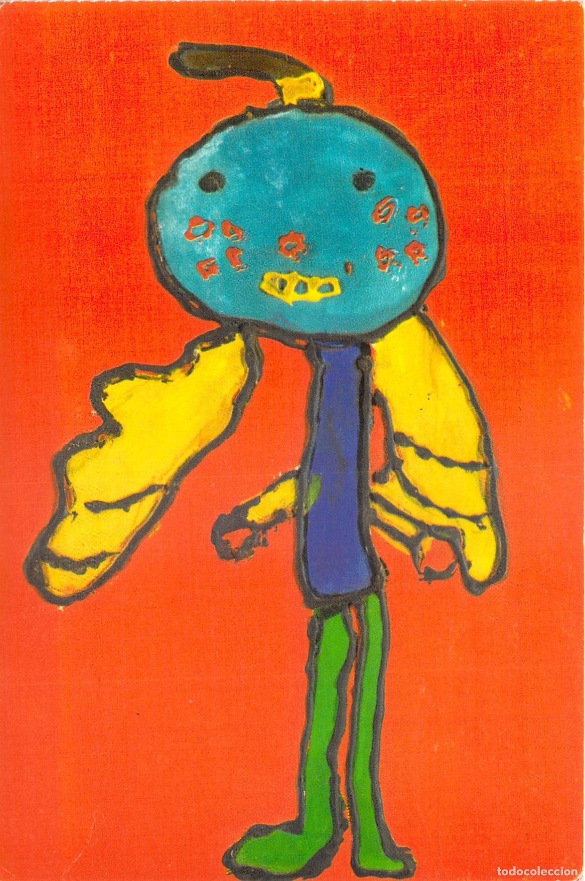 Postales: Postal Ilustraci&oacute;n de Arte Infantil Dibujo de Ni&ntilde;o